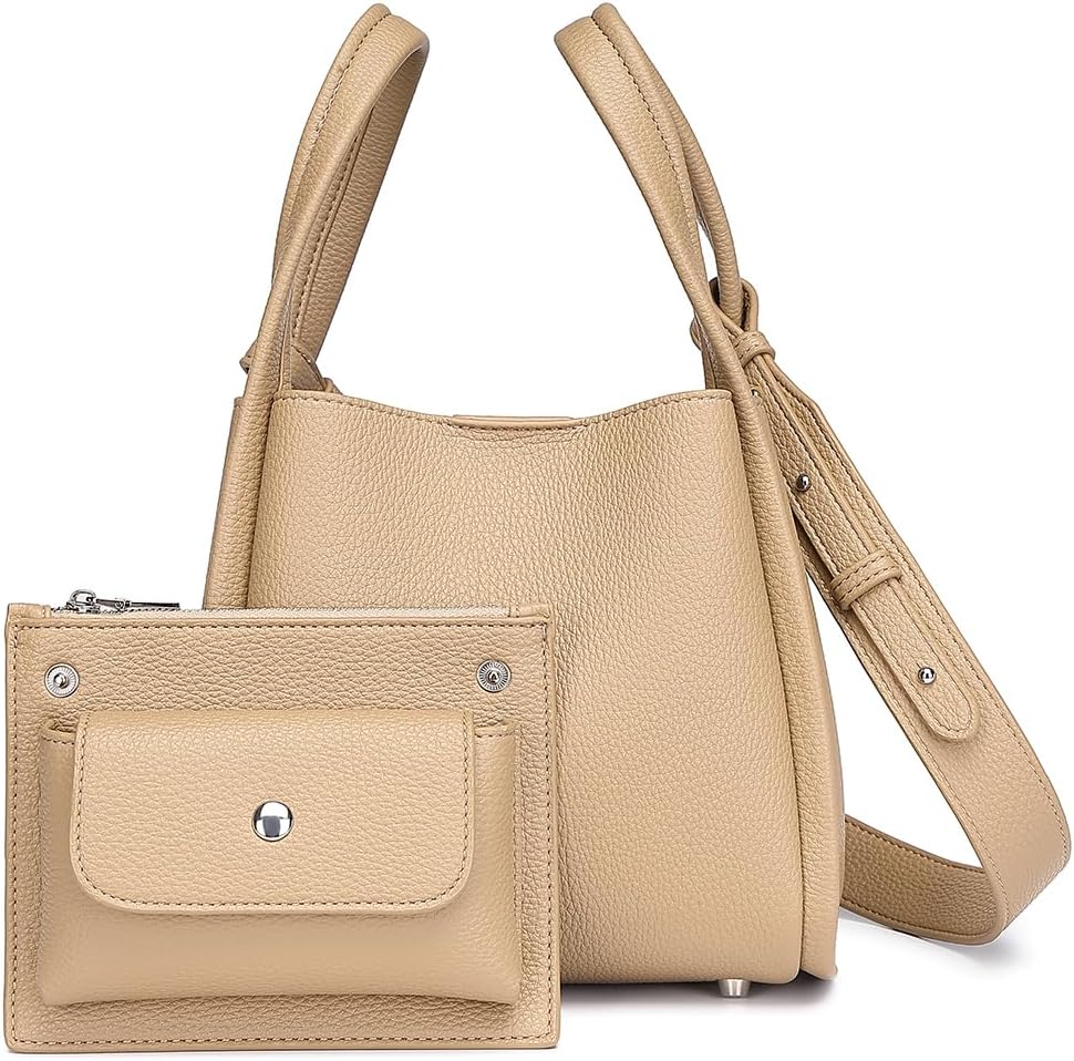 PU Leather Tote Bag Slouchy Handbag with Zipper Stylish for Women's - Image 8