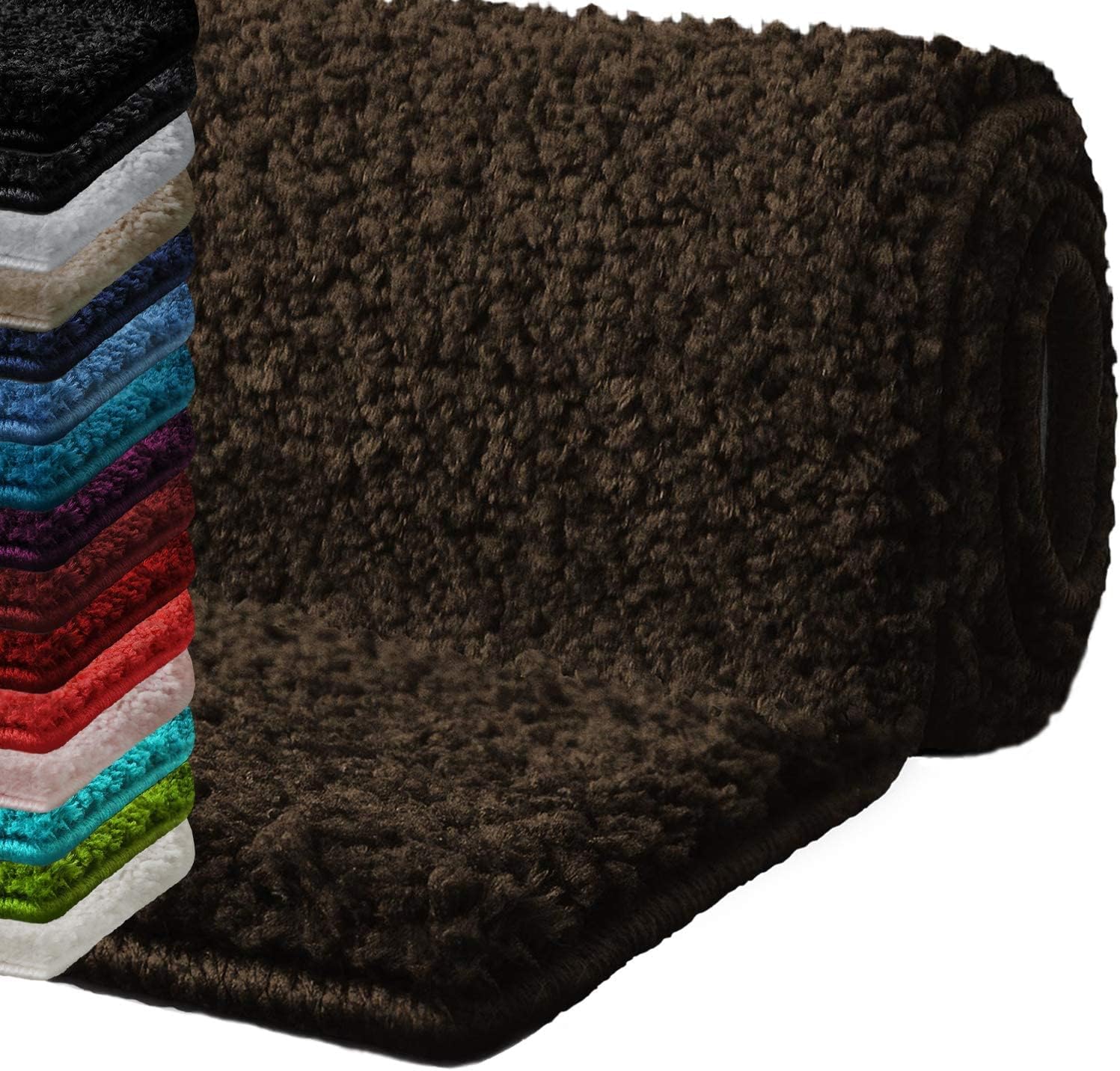 casa pura hoogpolige badmat Sky Soft | zacht, pluizig badkamertapijt in Shaggy look | antislip wasbare badmat | getest op schadelijke stoffen | 16 kleuren in 6 maten (60 x 100 cm, rood