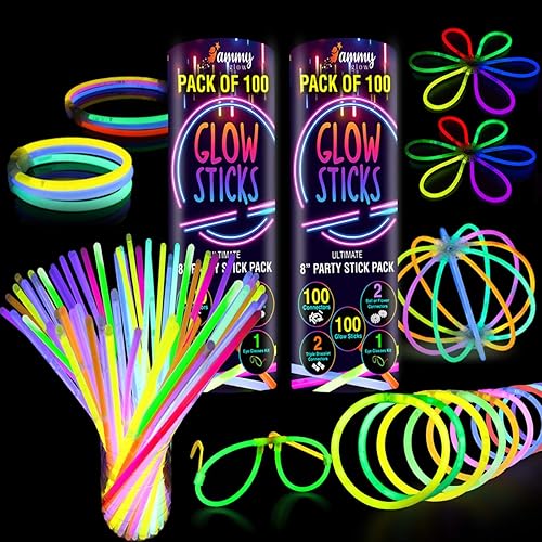 Miniatura 6 de Paquete de 400 varillas de brillo a granel ultra brillantes para fiestas de 8 pulgadas con conectores, palos de luz, suministros de fiesta, palos de