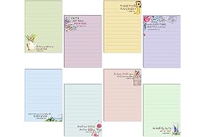 8 Pack Christian Notepads: Inspirational Floral Sticky Notepads for Memos and Spiritual Reflection