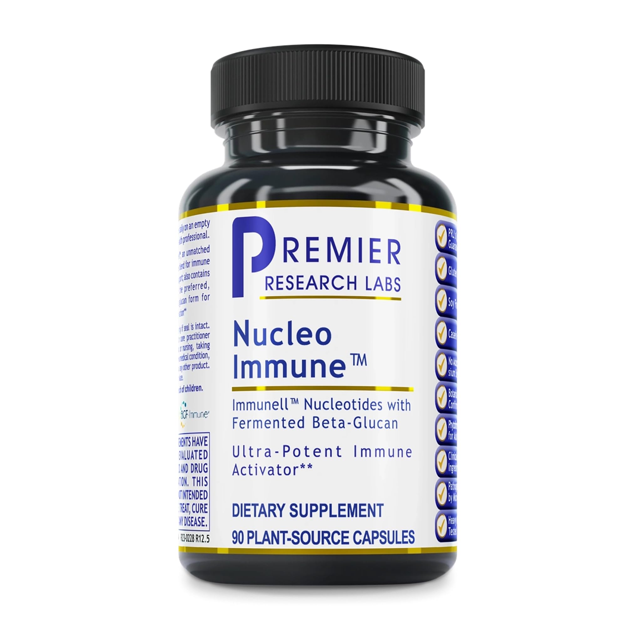 Premier Research Labs Nucleo Immune - Beta Glucan Supplements, Beta Glucans, Phytochemicals, Prickly Pear, Fiber, Immununterstützung - 90 Kapseln