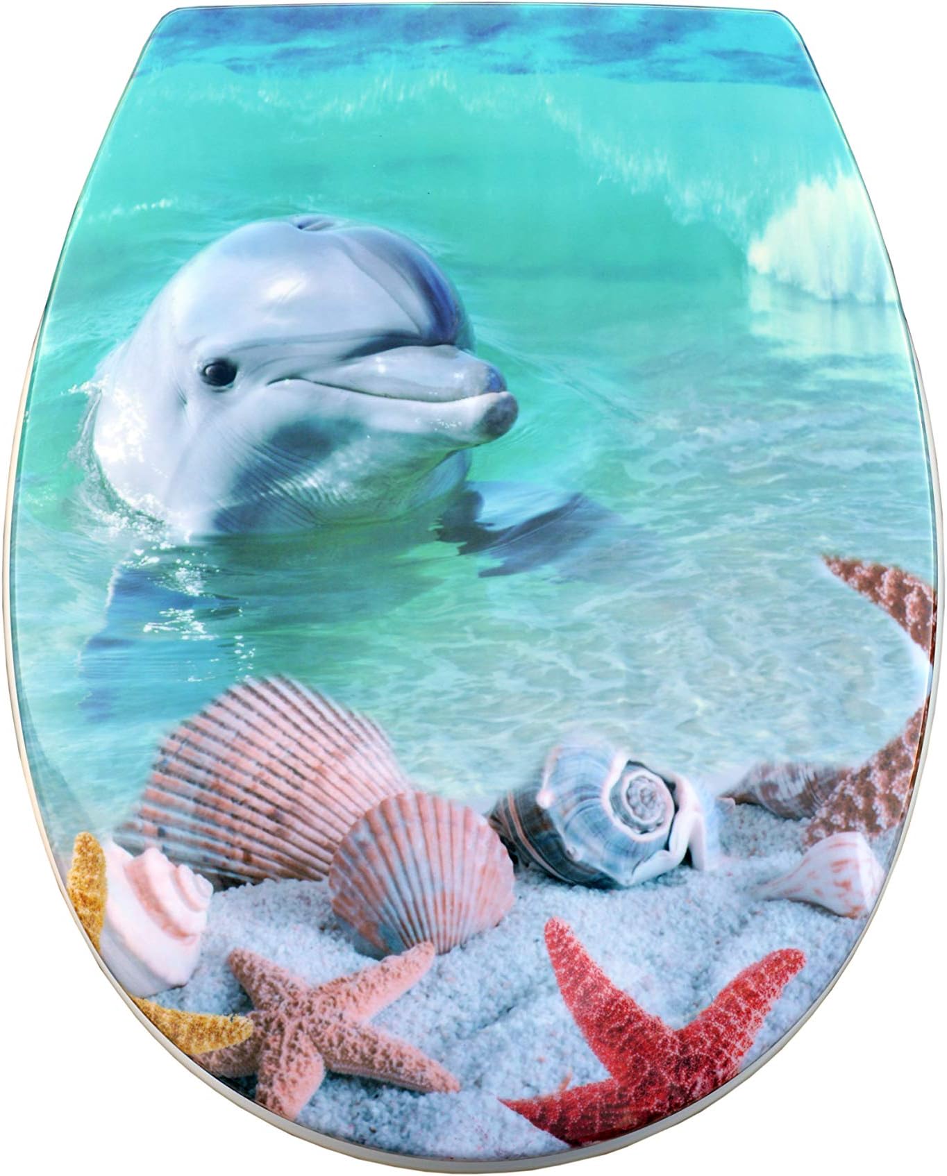 Tavoletta WC Universale Standard - Colore Blu, Plastica, Con Cerniere E Fissaggio Dal Basso - Foto 6