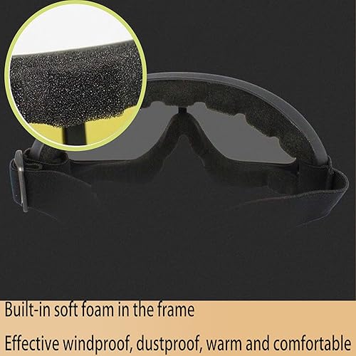 Miniatura 2 de Gafas de esquí sobre gafas de esquísnowboard para hombres, mujeres y jóvenes, 100% espuma de protección UV, antiarañazos, a prueba de polvo