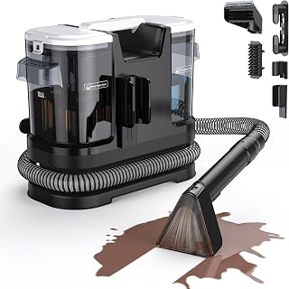 Lubluelu Nasssauger Polsterreiniger Gerät mit 600 W – 20 kPa Teppichreiniger Waschsauger, tragbarer Teppich Reinigungsgerät mit Selbstreinigungsfunktion und langem Schlauch für Sofas, Teppiche & Autos