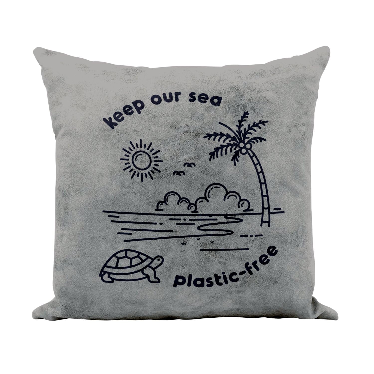 Coussin similicuir gris confortable 40x40 toucher cuir pour canapé salon