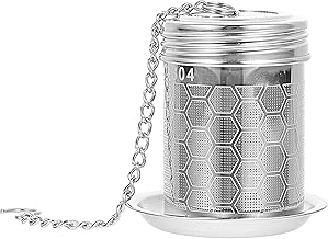 Stainless Steel Loose Leaf Tea Steeper Extra Fine Mesh Tea Balls,Mesh Tea Infuser Ball Spice Ball Tea Strainer Tea Infuser Ball Fine Mesh Cooking Infuser (1)
