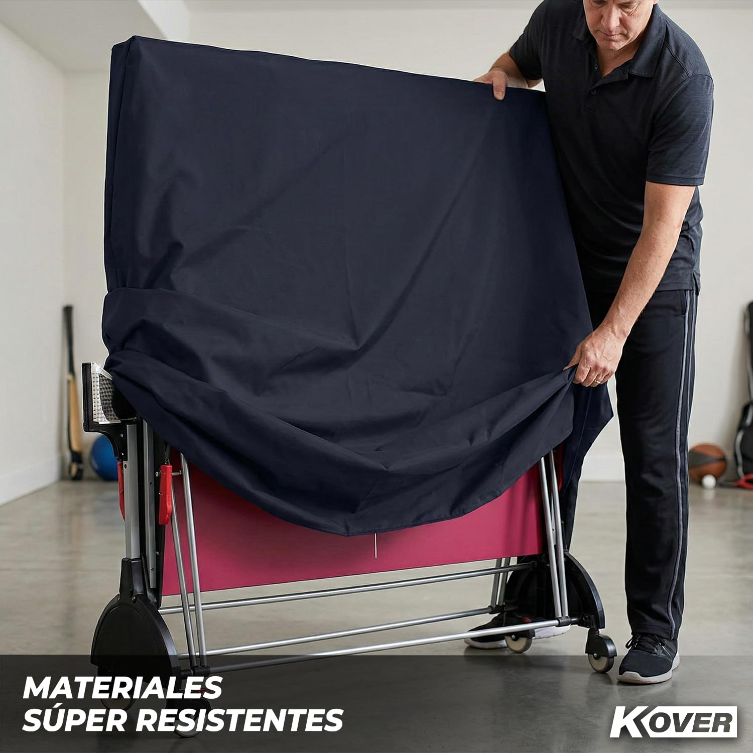 Funda Universal para Mesa de Ping Pong Plegable | Protección Impermeable para Exteriores | Tamaño 185 x 70 x 165 cm | Material Resistente y Duradero | Fácil de Fijar | OriginalCorner