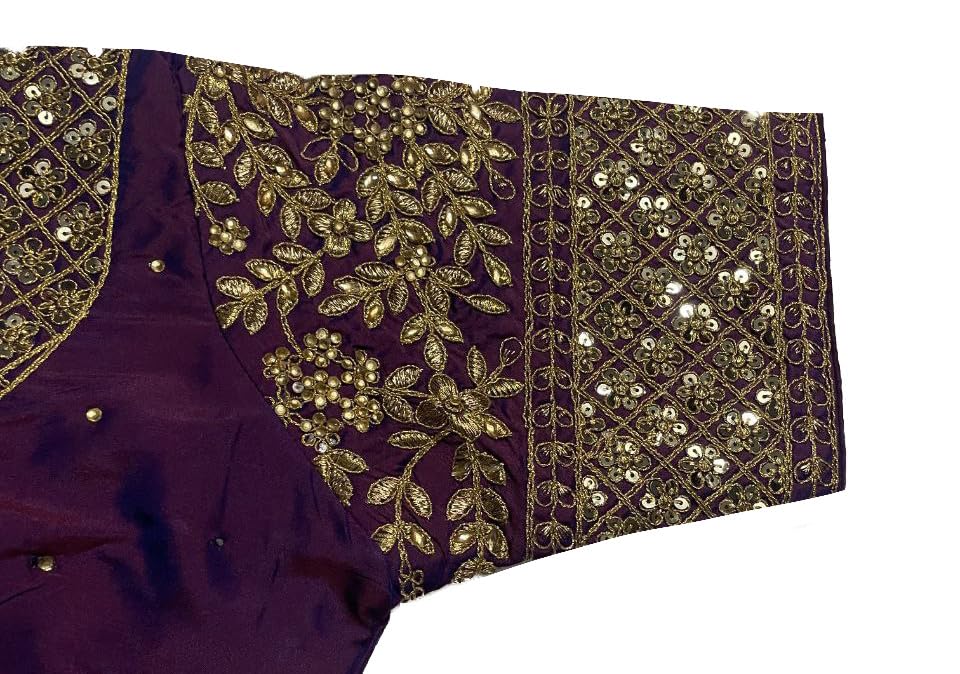 Image of Vihu Fashion Women Silk Half Sleeve Blouse