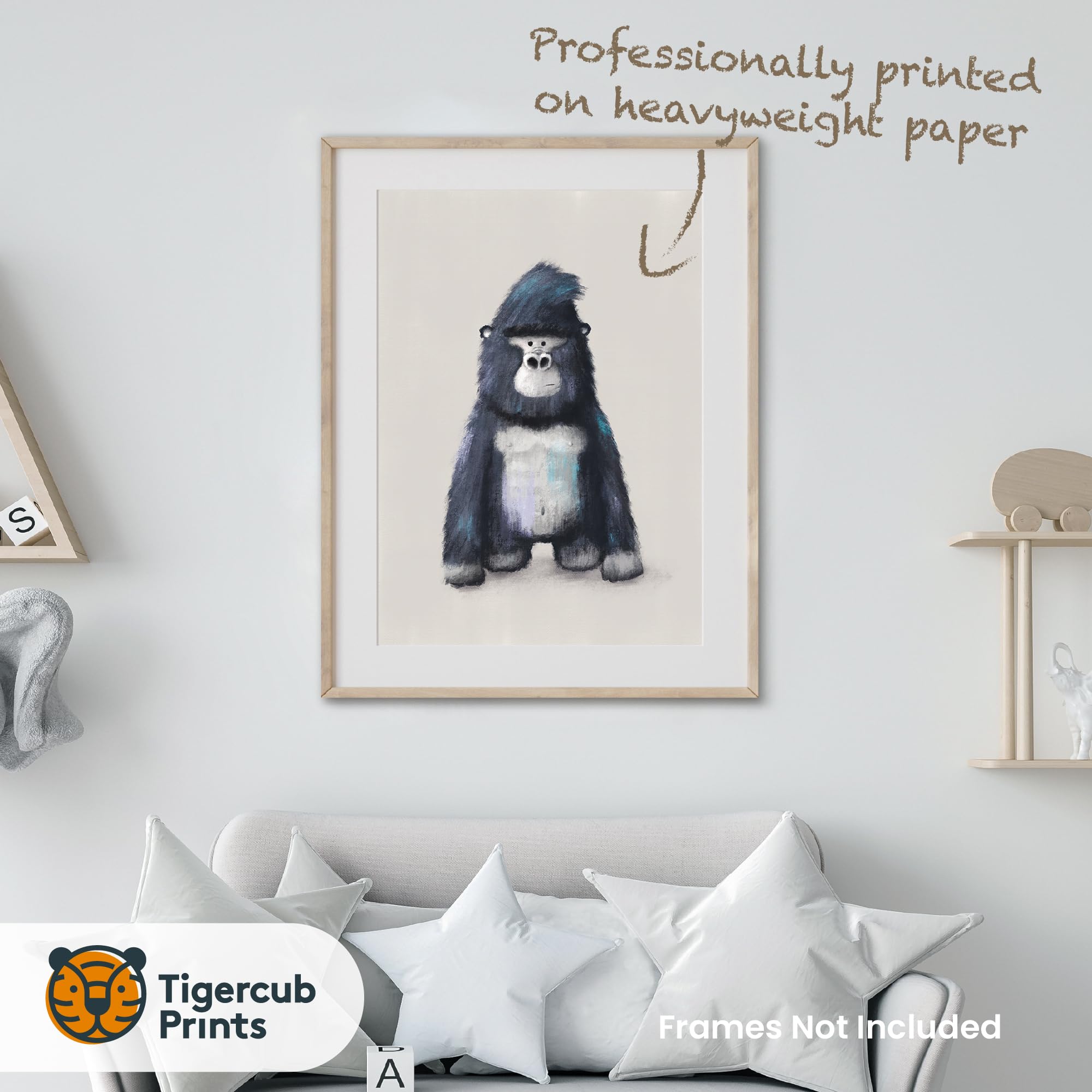 Tigercub Prints Jungle Safari Animal Nursery Prints, A4 - Set of 3 - Image 3