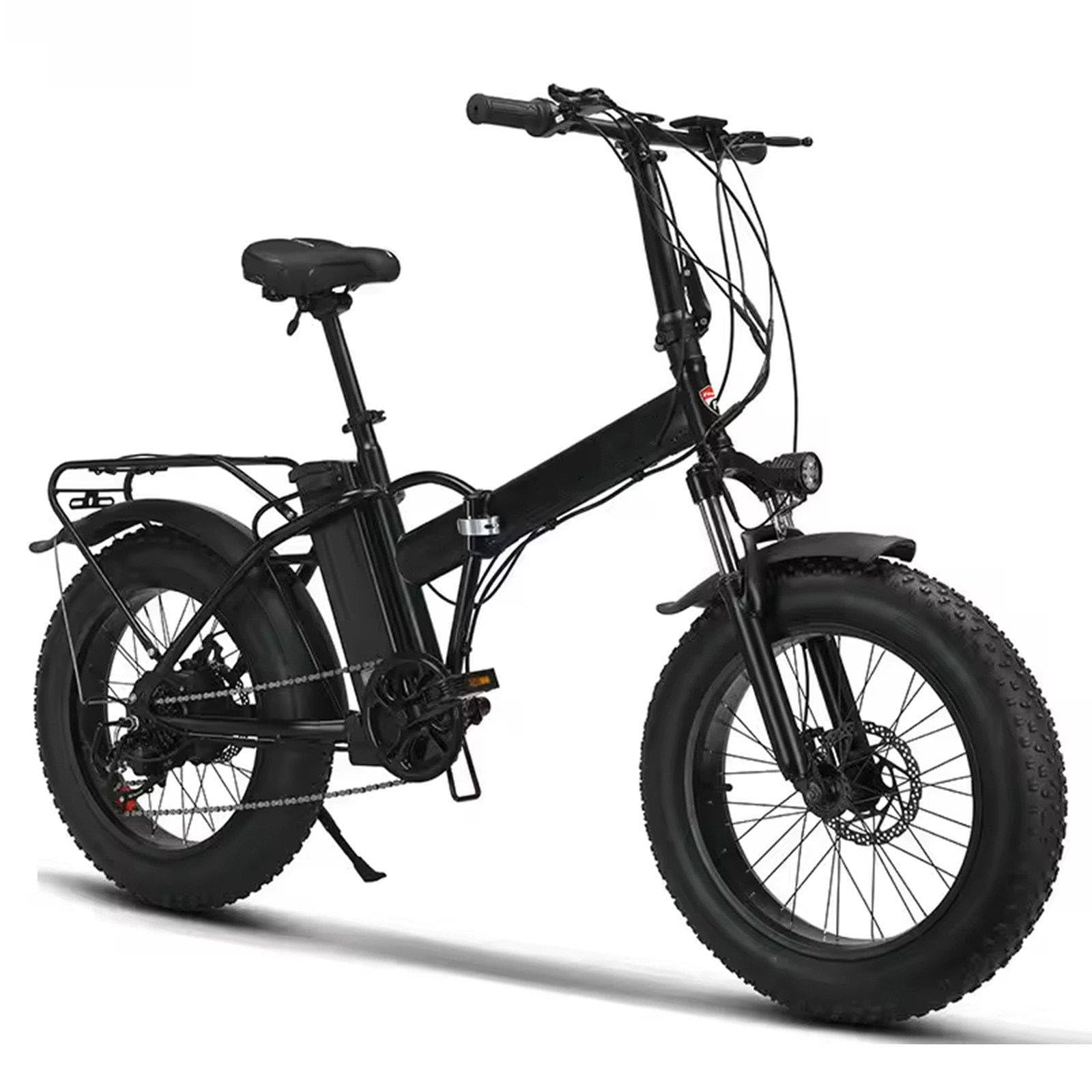 Vélo électrique à Gros Pneus 20 Pouces, Pliable, Phares LED + écran LCD, Double Frein à Disque, Vélo De Ville, VTT électrique pour Adulte Unisexe