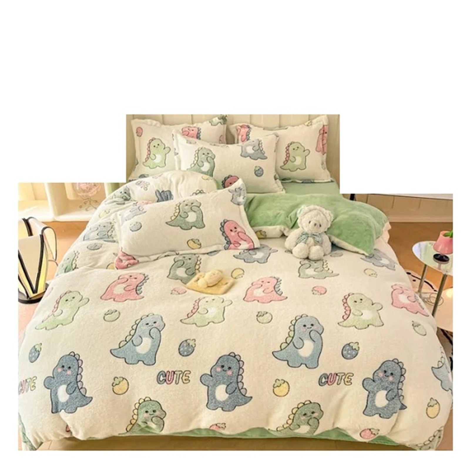 YDYAENIO Juego Funda Nórdica Funda de edredón cálida, Fundas de edredón de Terciopelo y Felpa for Invierno, sin Funda de Almohada, 1 ud.(17,220x240cm 1pcs)