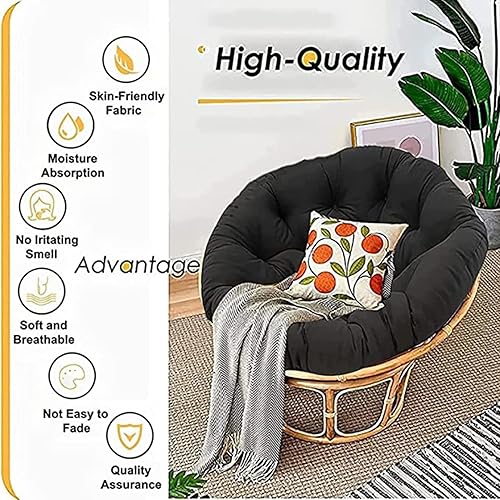 Miniatura 6 de YWBXSHKD Almohadillas colgantes para silla de hamaca de huevo de 236 x 236in cojín redondo para silla Papasan solo cojín suave cómodo transpirable