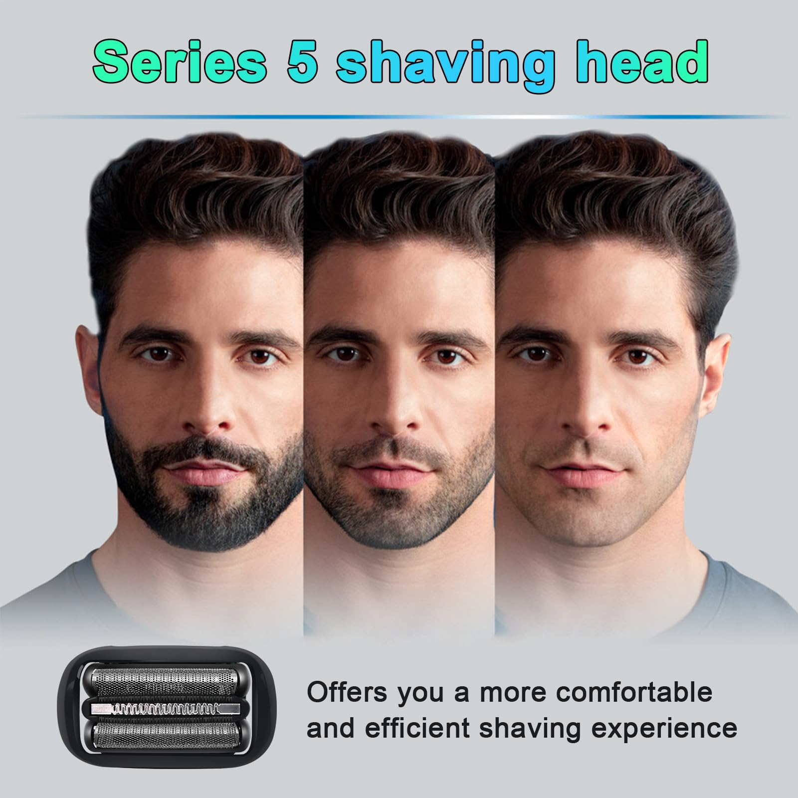 53B Testina Rasoio Serie 5, S5 Testina di Ricambio Serie 5 Accessori di Ricambio per Rasoio 53B Compatibile Con Series 5 und 6 Series 5018S 5049S 5762 5764 6075CC 6020S 6040CS