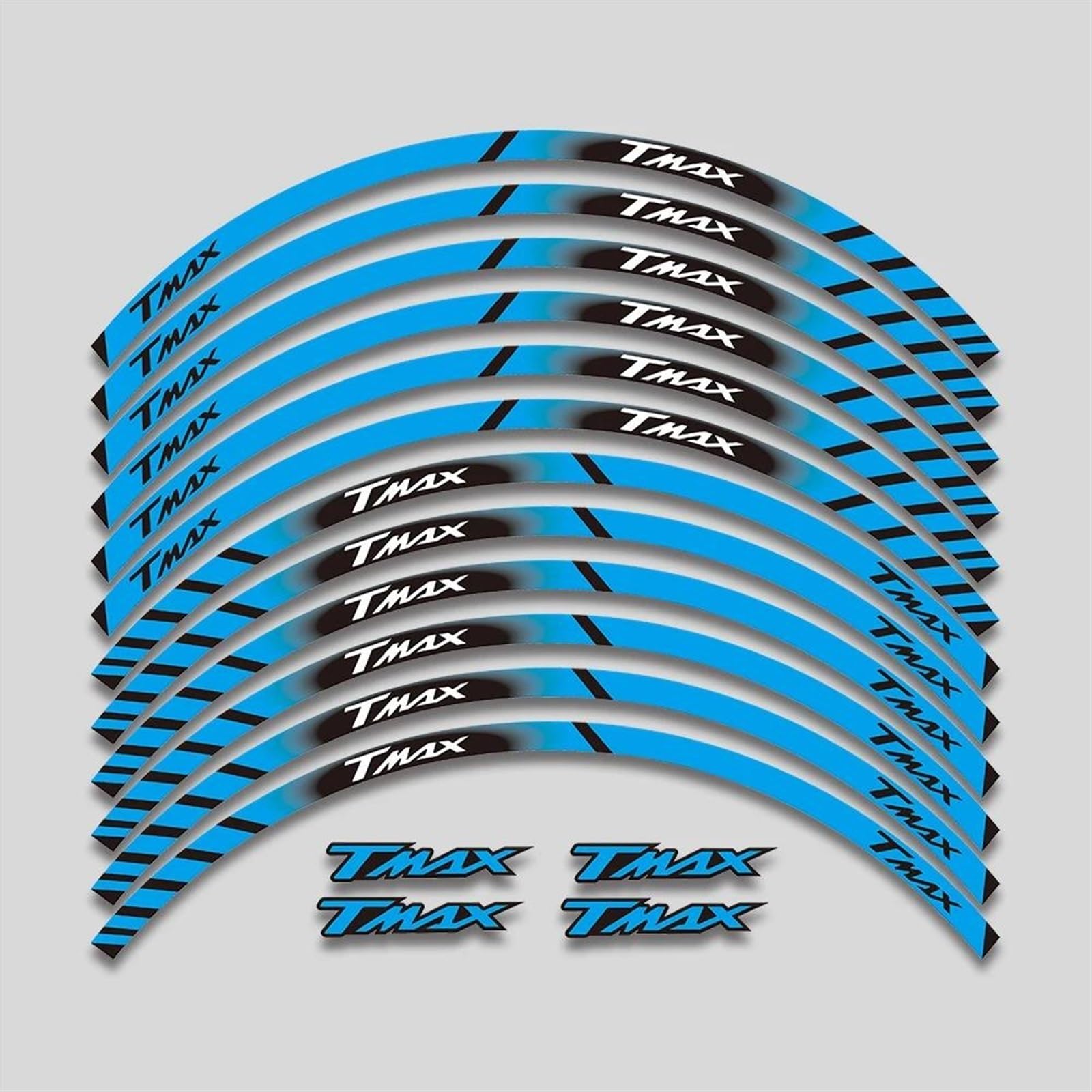 Hjkdsz Style 3 Motorcycle Stickers Night Reflective Decorative Wheel Rim For Yamaha T Max500 T-Max530 Xp500 Xp530(Style 3)