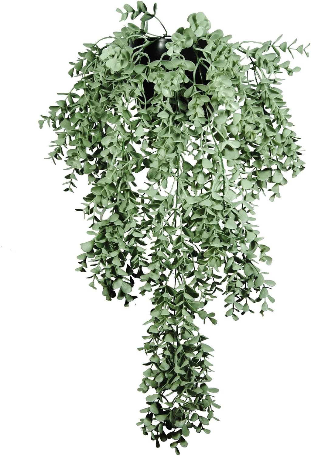 SODEF Artificial Flower Jumbo Potted Pastel Green Eucalyptus Hanging Plant for Home Decor, Office Decor, Indoor Outdoor Decoration, Realistic Fake Plant - Green