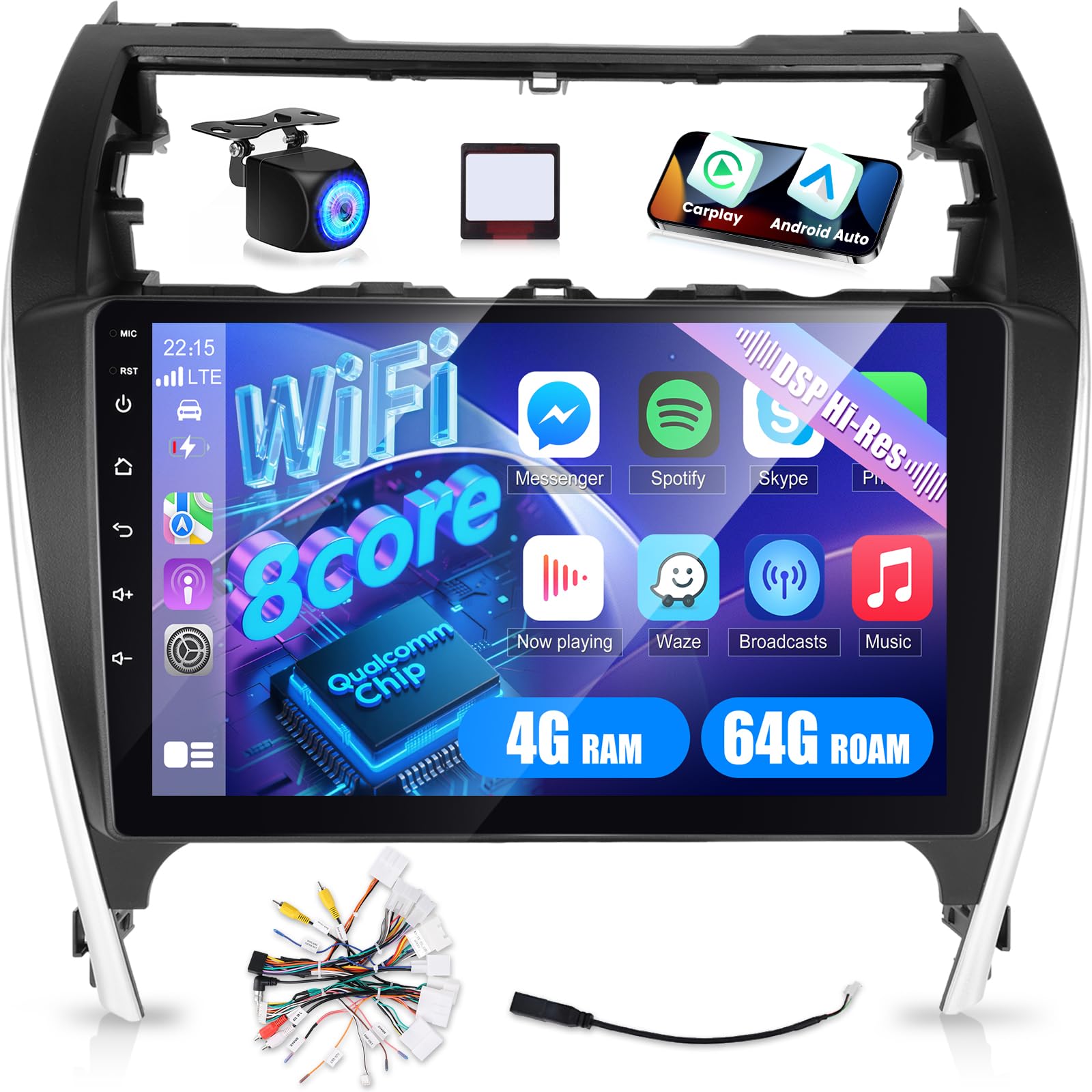Amazon.com: Qualcomm 8-Core Android Radio for Toyota Camry 2012