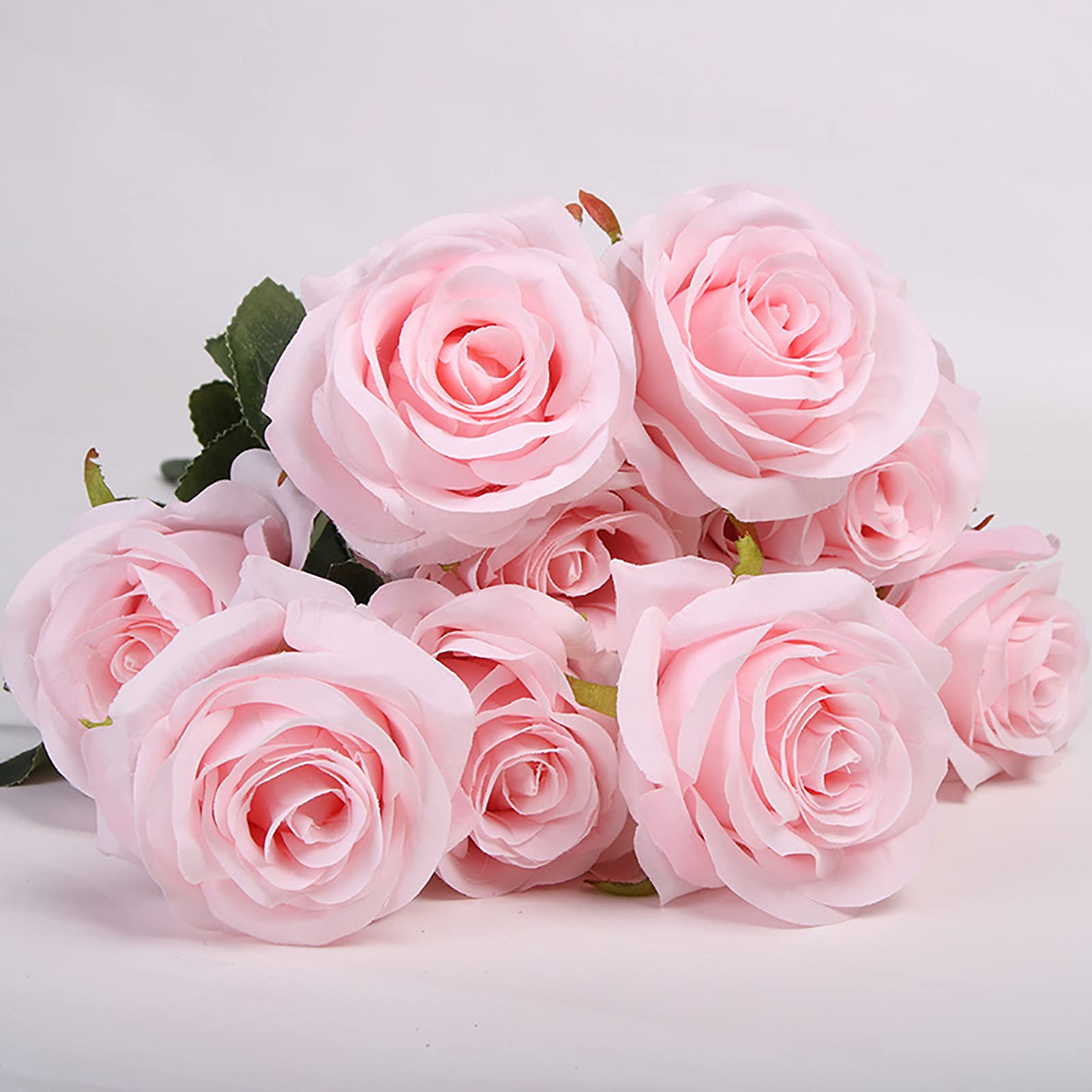 Floweroyal 4 Mazzi Di Rose Fiori Artificiali Fiori Rosa Mazzi Di Rose Finte Per Centrotavola Per Feste Di Nozze Composizioni Floreali Decorazioni Per La Casa E La Cucina - 13