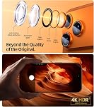 X-it for iPhone 17 Pro Camera Lens Protector, 9H Military Grade High-Alumina Tempered Glass Cover, Shatterproof with Strong Adhesion, Case Friendly & 1:1 Perfect Fit Camera Protector (Orange)