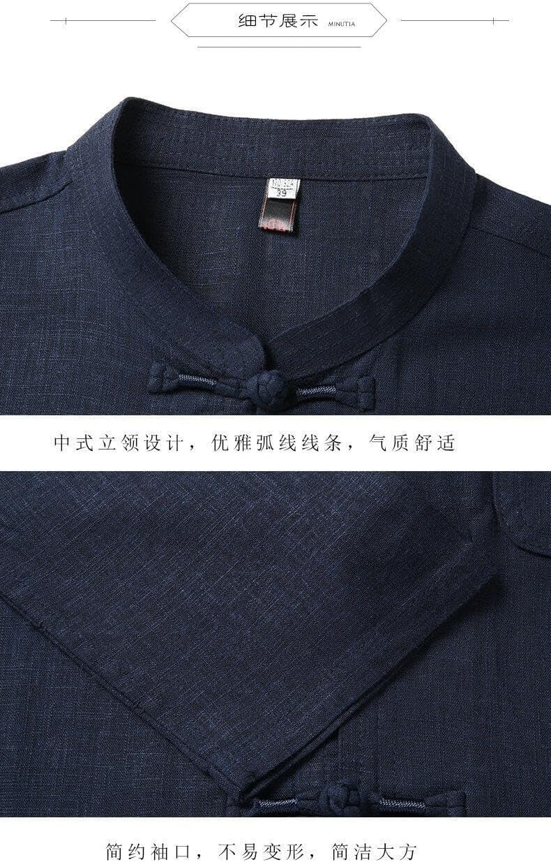 Elderly Men's Lightweight Tang Suit Spring Autumn Casual Set