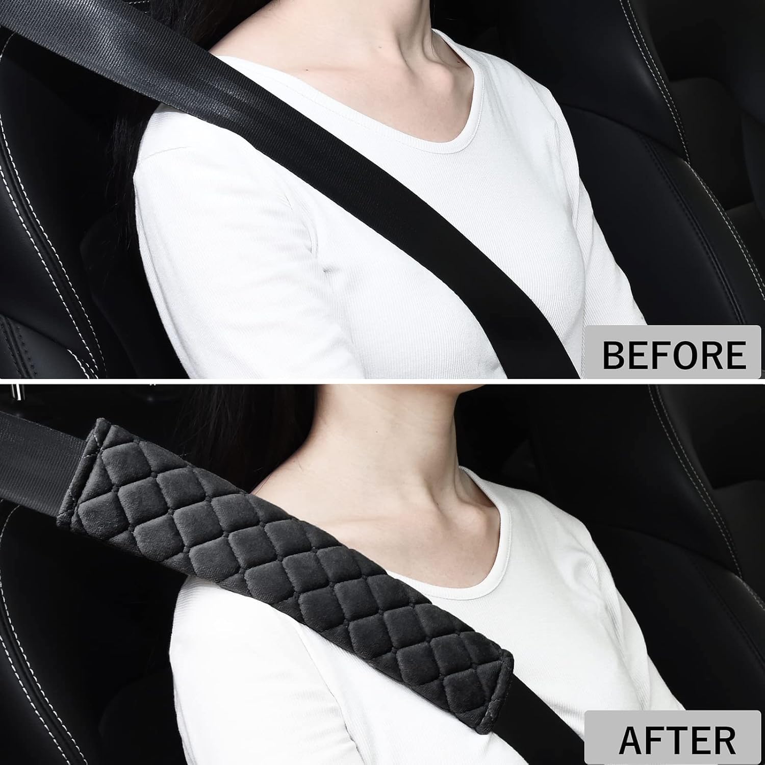 Car Seat Belt Pads for Ford Galaxy 2017-2021, 4 Pack Harness Pads, Pram Strap Covers, Backpack Shoulder Pad, Multifunctional Seat Belt Pad Cover