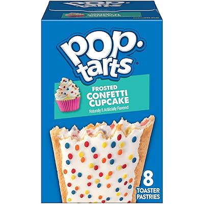 Pop-Tarts Toaster Pastries, Breakfast Foods, Kids Snacks, Frosted Confetti Cupcake 8 Pop-Tarts