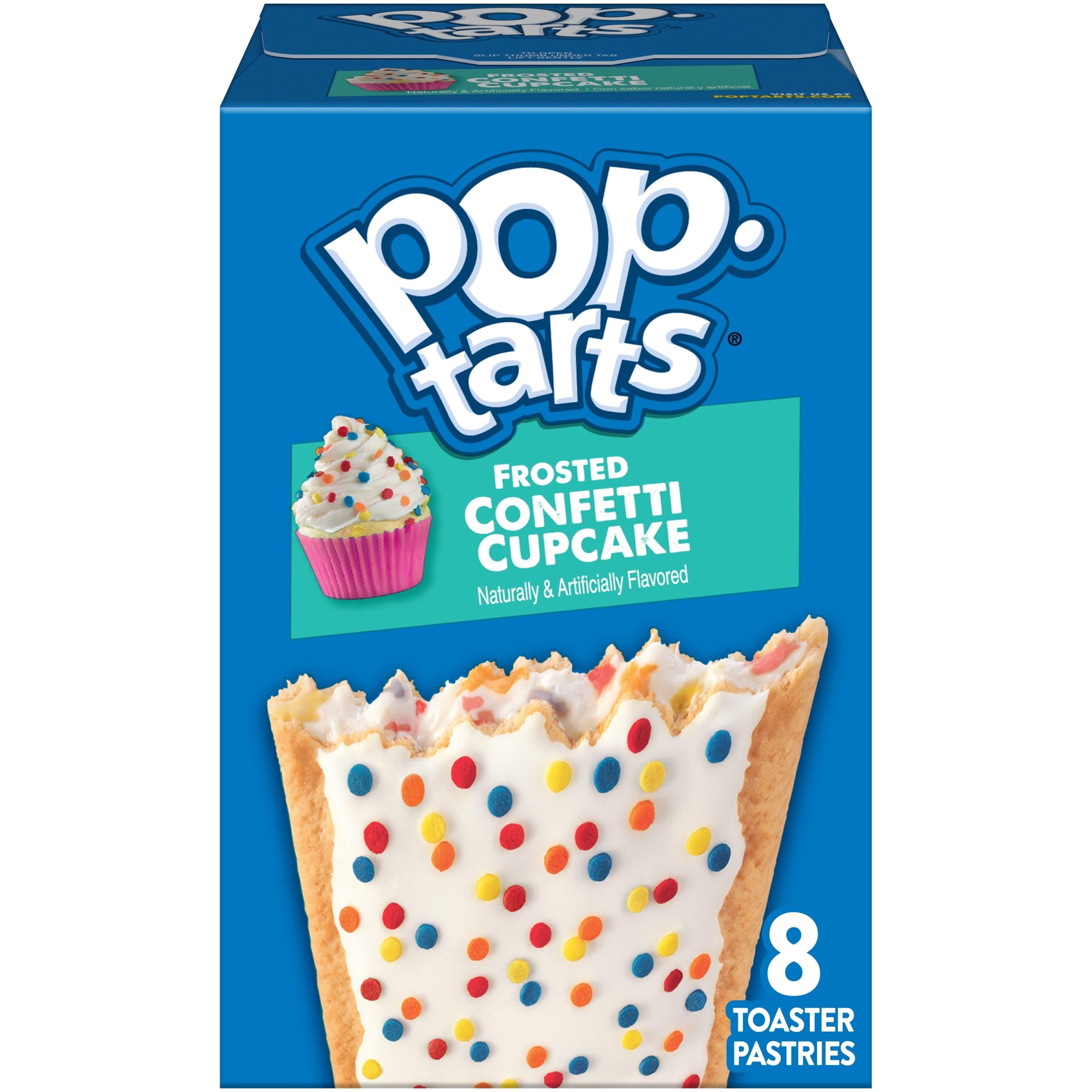 Toaster Pastries, Breakfast Foods, Kids Snacks, Frosted Confetti Cupcake (8 Pop-Tarts)