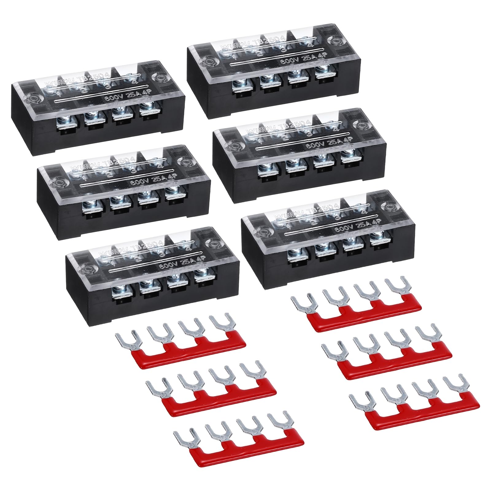 Borniers à double rangée 600V 25A isolés pour éviter les courts-circuits - 7