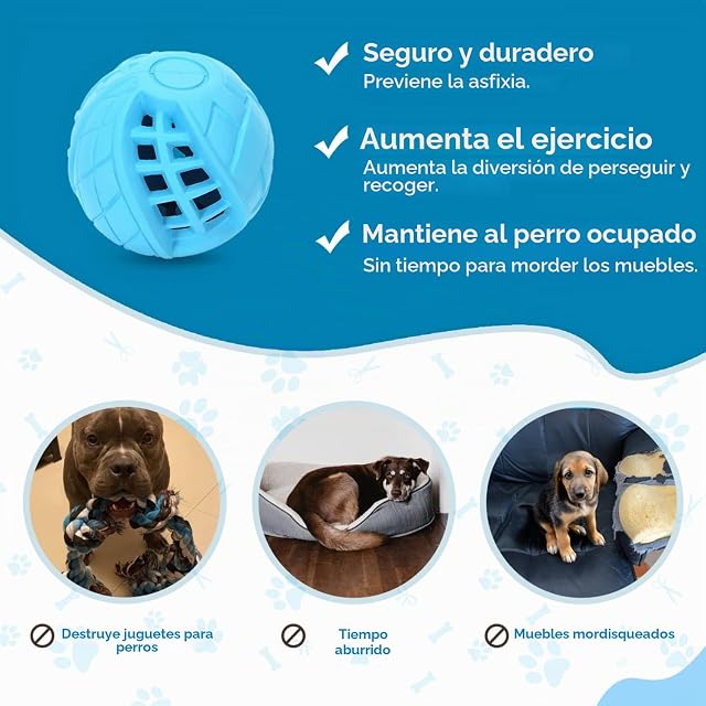 Foto 6 de 8 de Nobleza Pelota Perros, Pelota de Juguete para Perros, Dispensador de Aperitivos Interactivo Mascotas