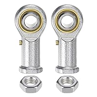 Vista 14 de uxcell PHSB8 - 2 rodamientos de extremo de varilla hembra de 1/2 pulgada y rosca izquierda de 1/2-20, extremos de varilla de junta autolubricantes