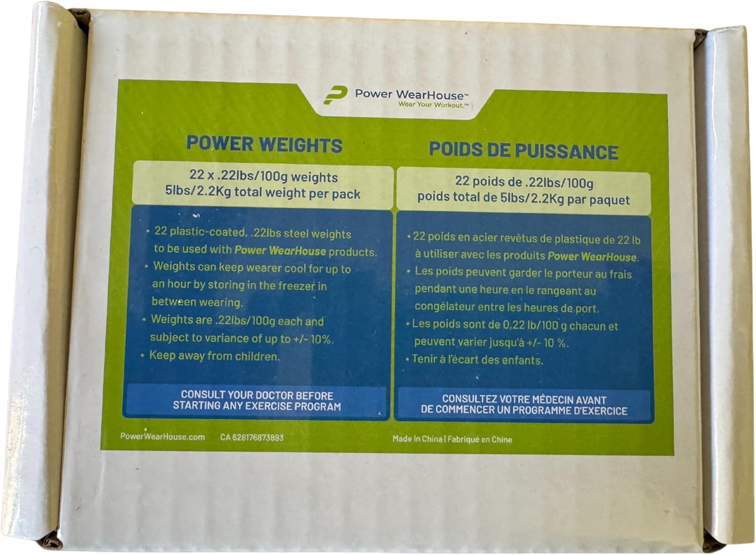 Power Weights – Compact, Durable, and Easy to Use for Weighted Vest, Weighted Belt, Wrist-Ankle Weights for Walking, 5lbs