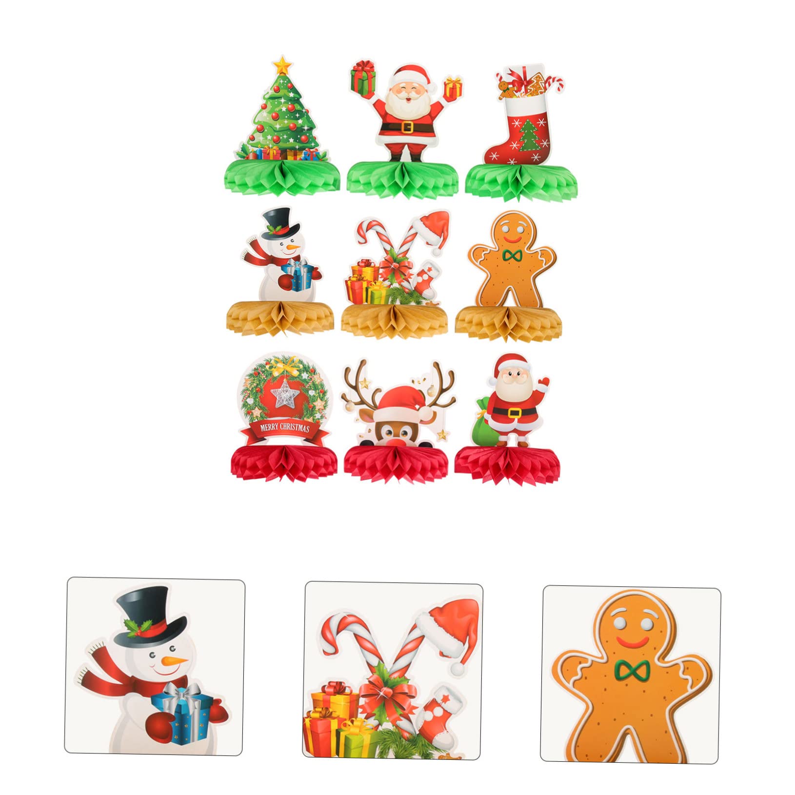 Alasum 27piezas Adornos De De Navidad Para Decoración De Mesa Accesorios De Fiesta Navideña Instalación