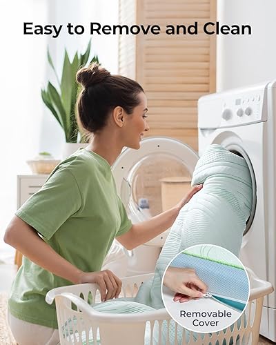 Vista 7 de PERLECARE Cubrecolchón de firmeza media, tamaño Queen, de espuma viscoelástica de bambú de 3 pulgadas para aliviar la presión, protector de colchón