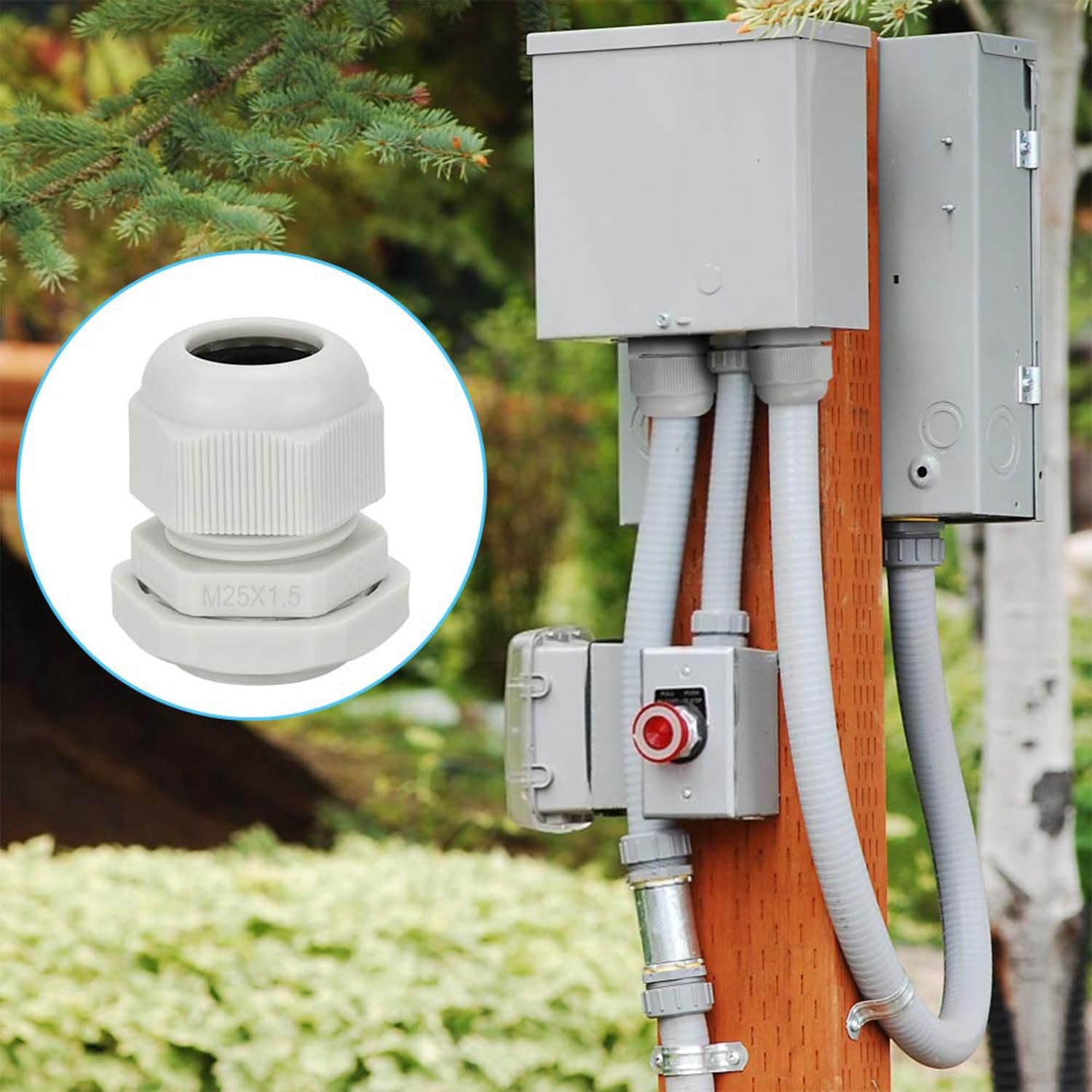 50 Pièces Presse Étoupe, Connecteurs de Câble IP68 Étanches, Glandes de Câbles en Nylon, Réglables Presse Etoupe avec Contre Écrou, M12, M16, M20, M25, M32