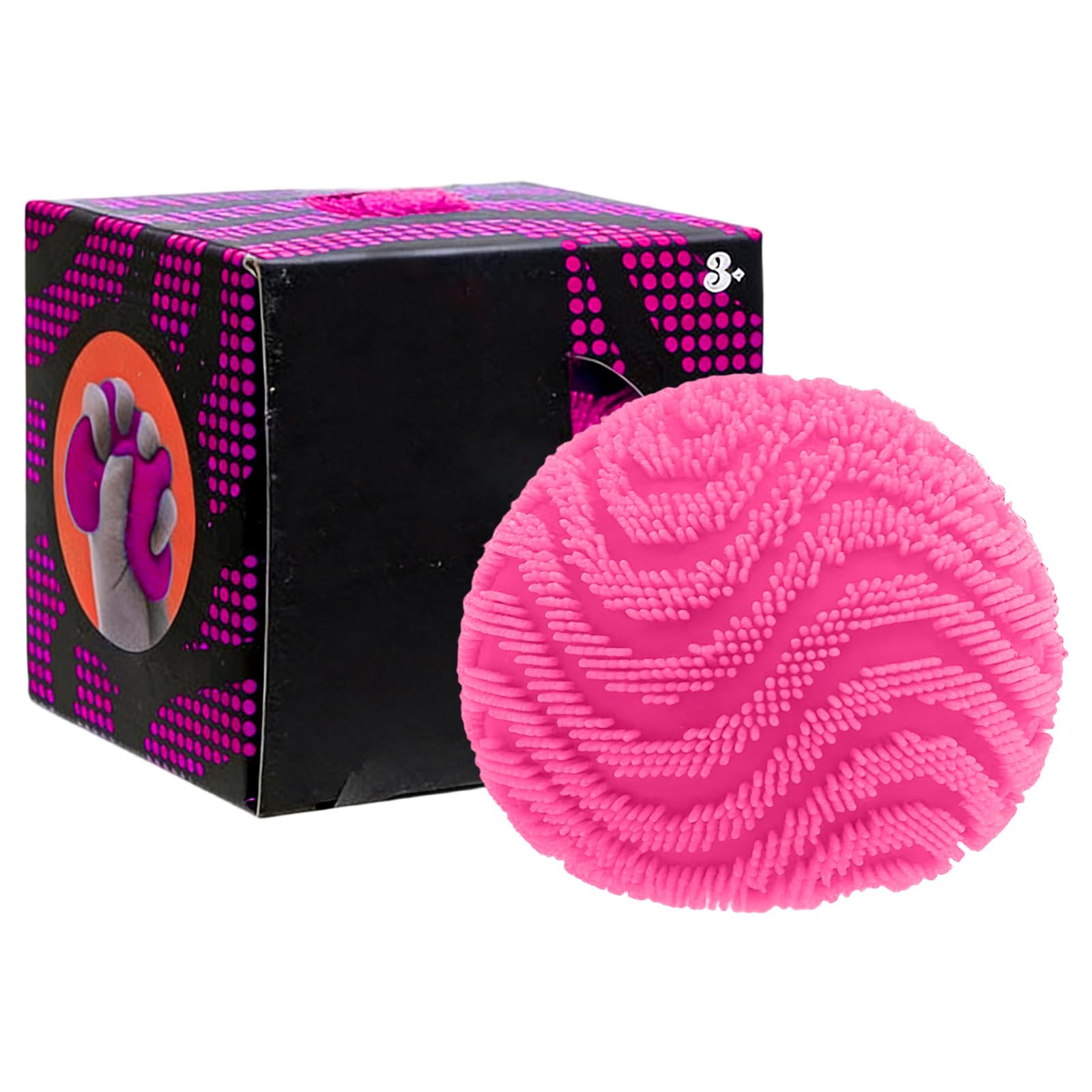 Nee Doh Fuzz Ball Squishy Stress Ball Slow Rising Memory Foam Fidget Squishy Nee Doh Fuzz Balls Adults Anxiety Stress Relief Toys Needoh 02-hot Pink