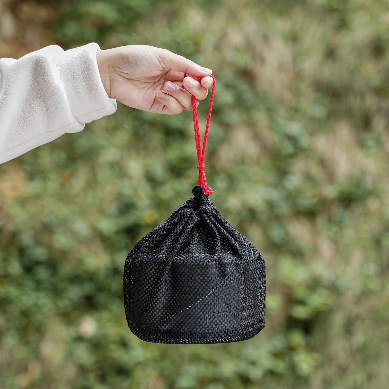 iBasingo Pot en Titane 1300ml Marmite à Soupe avec Couvercle Ustensiles de Cuisine d'extérieur Bol de Bouilloire léger