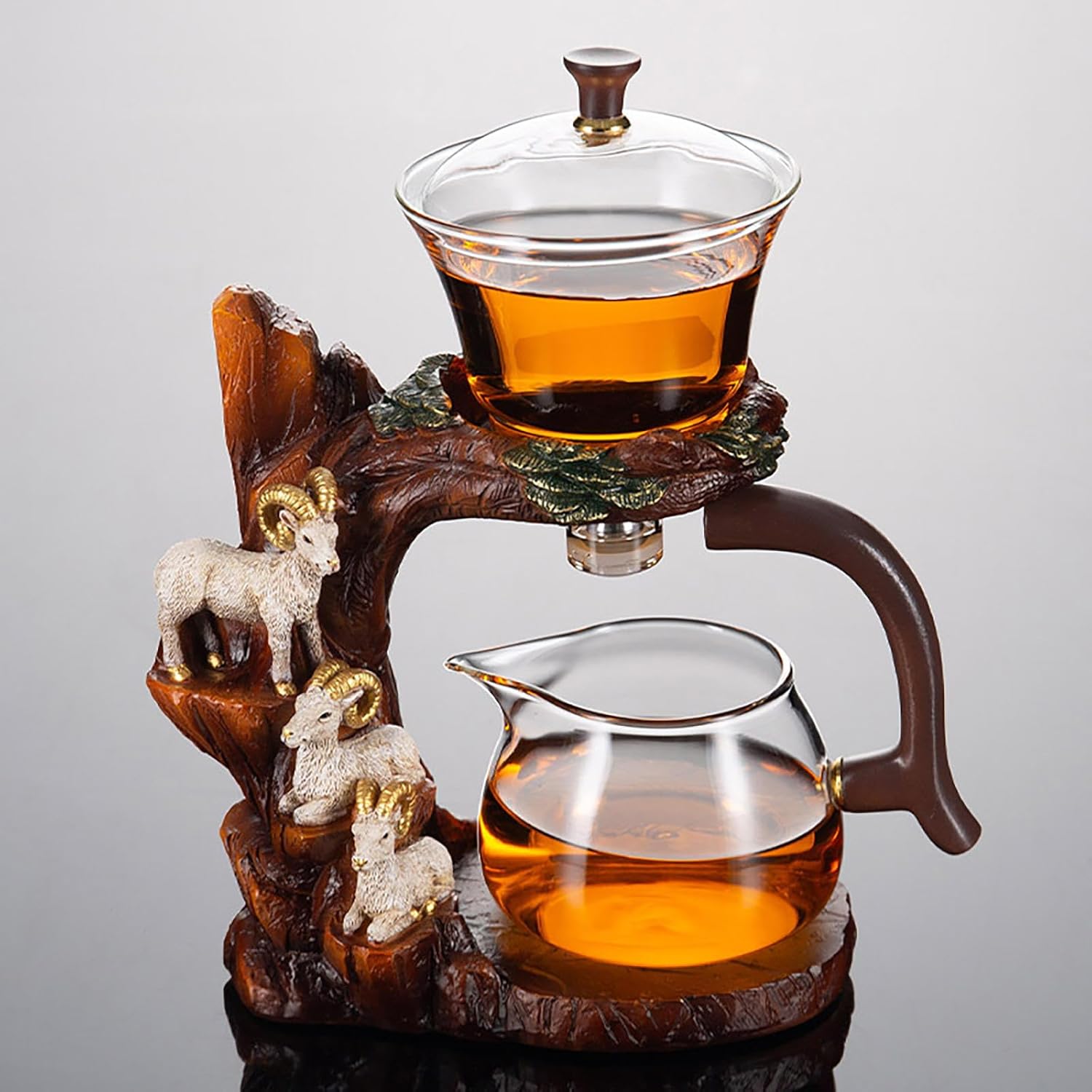 Semi-Automatic Tea Set - Magic Glass Magnetic Tea Kettle, Lazy Household Tea Brewer