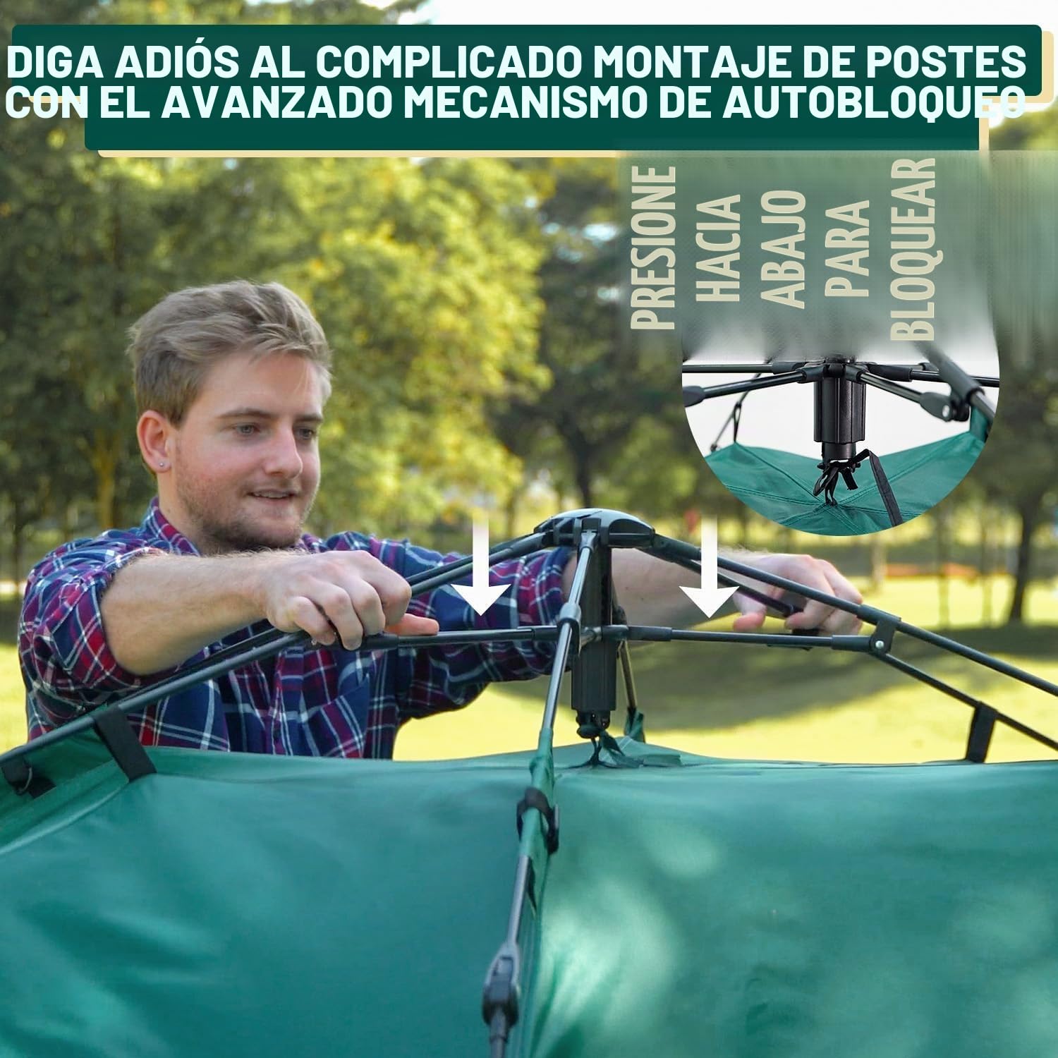 Reactive Outdoor Tent - 3 Second Tent - 3 Sec Instant Pop Up Tent - Easy and Quick Setup Camping Tent - 1 Person Setup Waterproof Double Layer Outdoor Camping Tent