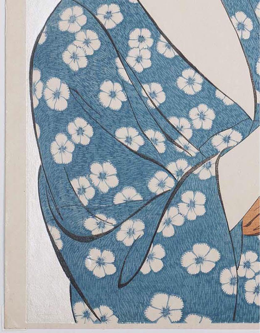 橋口五葉　長襦袢の女 Amazon.co.jp: 橋口五葉 長襦袢の女 60×18.8cm 複製ポスター 版画 新