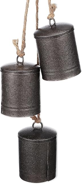 TENDYCOCO Christmas Bell Cow Bells Brass Jingle Bells Christmas Shabby Vintage Rustic Brass Bell Hanging Christmas Bell Ornaments for Christmas Tree Home Decor