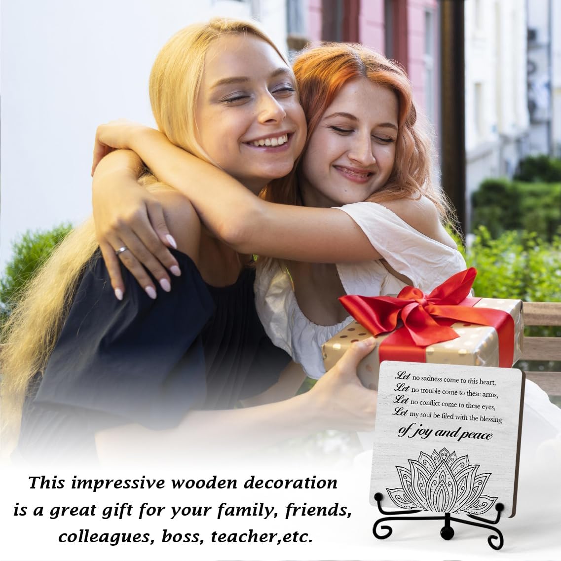 Zen Decor, Blessing Of Joy And Peace Sign, Home Decorations For Spiritual Yoga Meditation Room Office, Yoga Room Meditation Accessories, Shelf Decor, n07 - Image 5