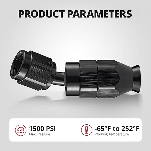 Miniatura 164 de Teflon E85 - Adaptador para manguera de combustible (NEGRO)