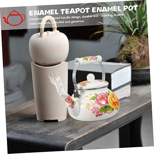 Miniatura 9 de Tetera esmaltada Tetera de esmalte Tetera japonesa Cafetera Camping Cafetera Camping Tetera Tetera decorativa Esmalte Casa Tetera Tetera Tetera
