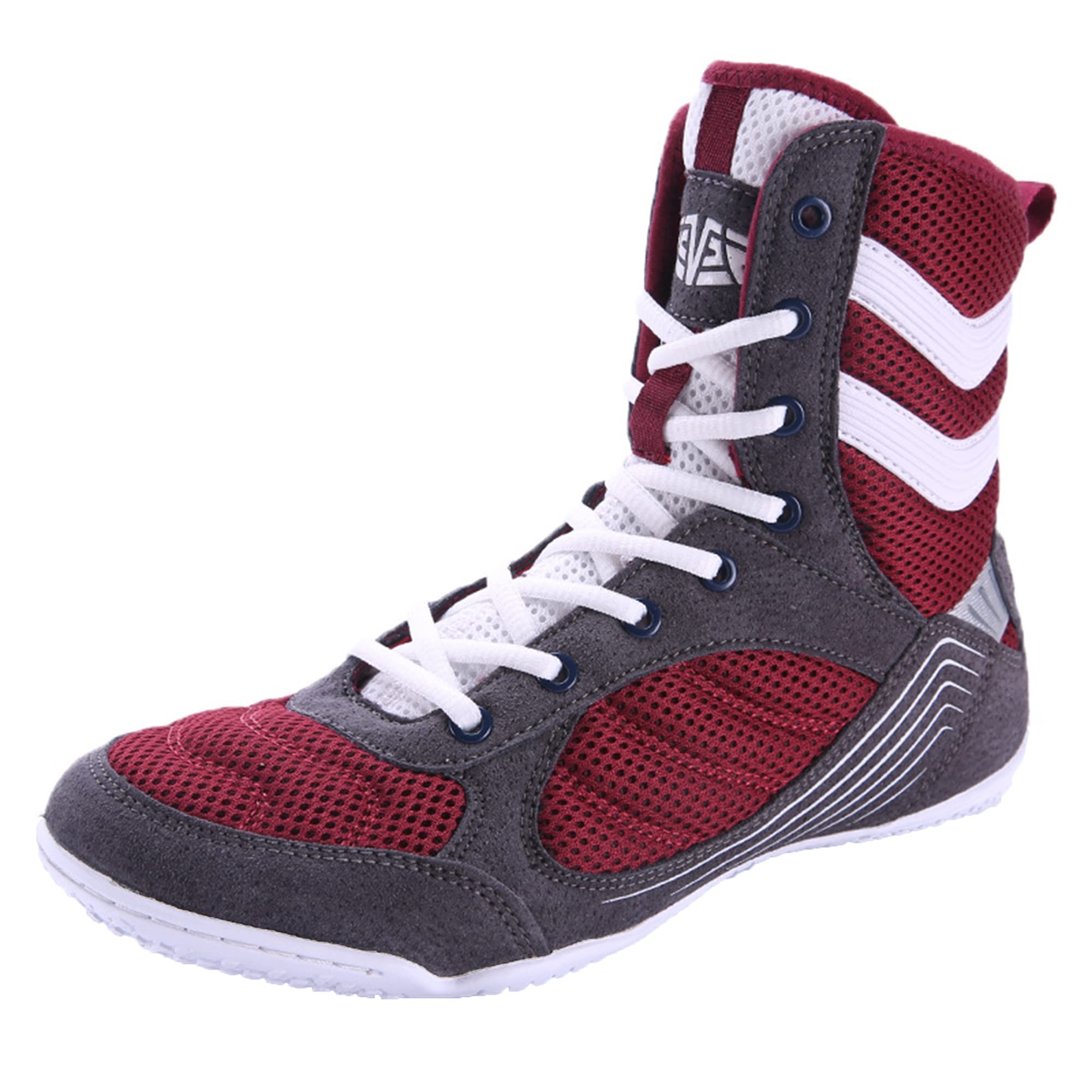 Zapatos De Boxeo para Hombre Botas Altas De Entrenamiento De Lucha para Interiores Transpirable Ligero Antideslizante Unisex