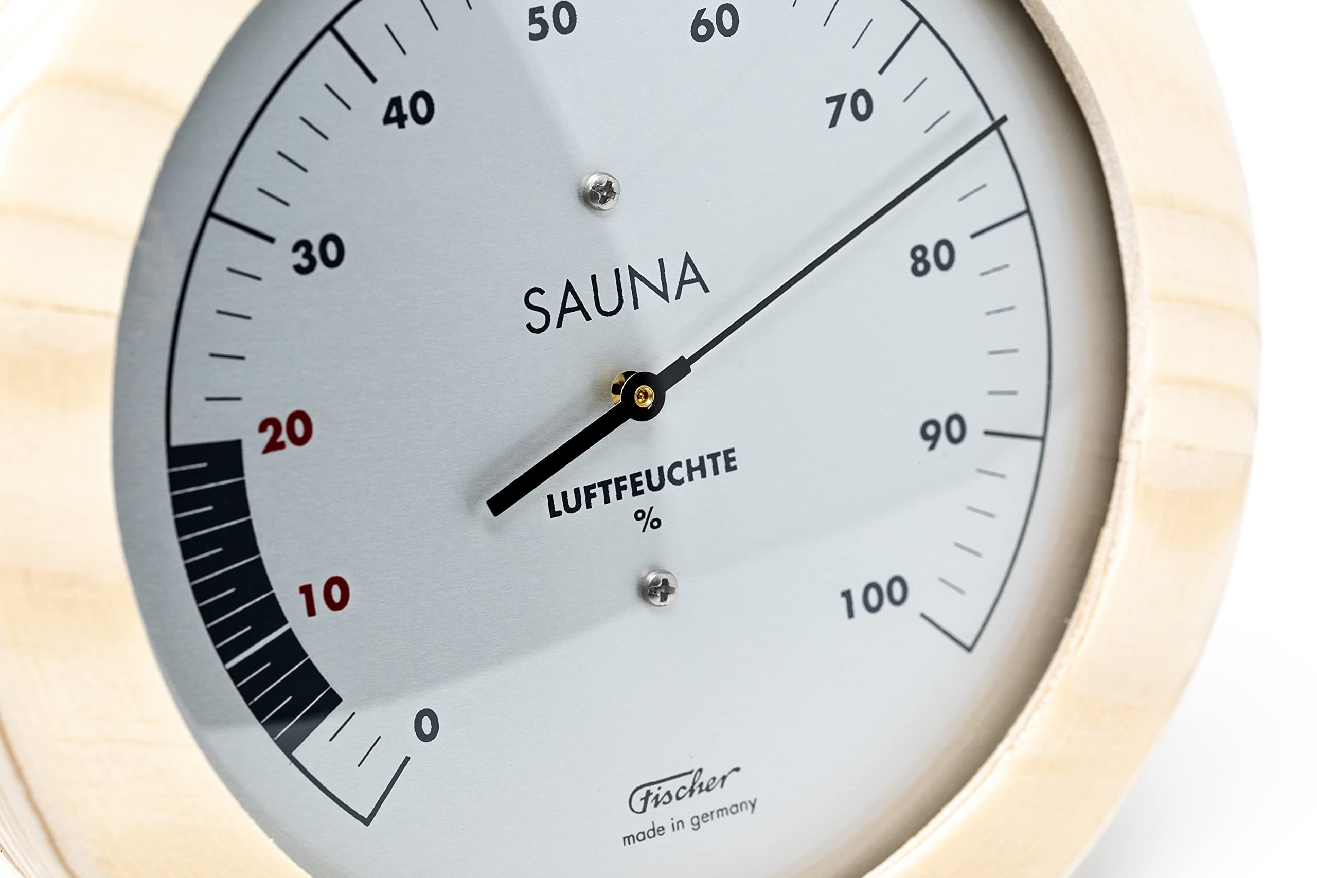 Fischer 196H-03, Sauna-Hygrometer synthetisch, Kiefer-Gehäuse, Messstation