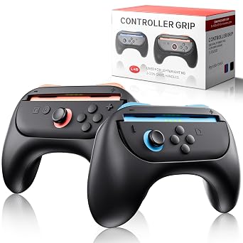 Honghao Controller Grip for Switch 2 2025 Nintendo Joycon 2 Pack Replacement Parts Accessories for Nintendo 2 Joy Con Controller Black