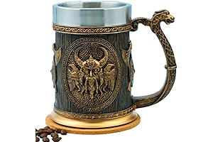 Heavy Mug: 22Lb Stainless Steel Viking Tankard Beer Mug
