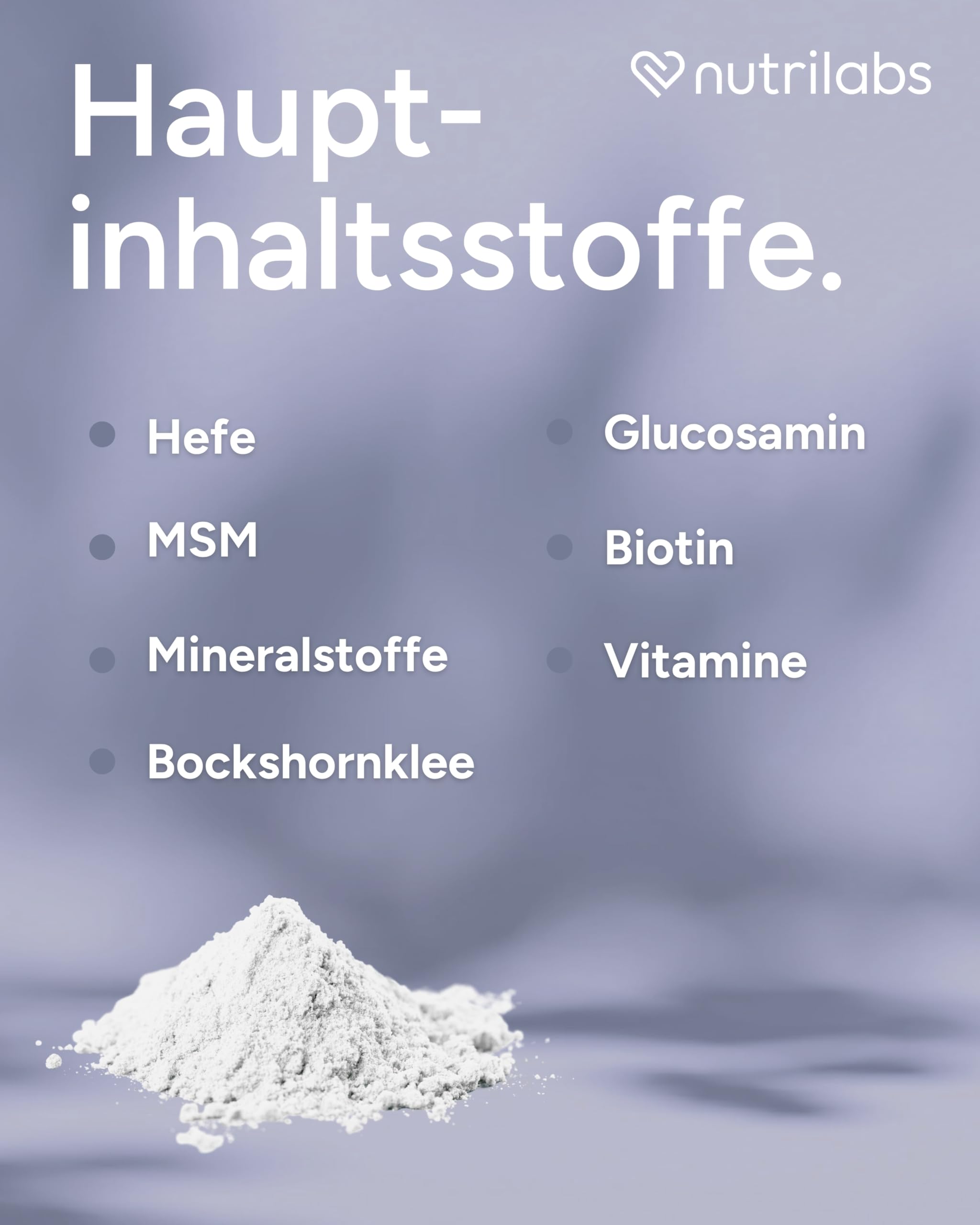 NutriLabs Mobifor®-GR Pulver für Senior-Pferde 3 kg - Nahrungsergänzung mit Ginkgo, Hefe, Bockshornklee usw. - MSM für Pferde - Ergänzungsmittel mit Glucosamin Pulver - Weißdorn Pferd