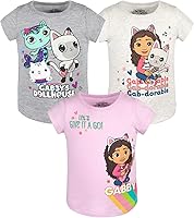 Vista 1 de Dreamworks Gabby's Dollhouse Pandy Paws - Paquete de 3 camisetas para niñas pequeñas