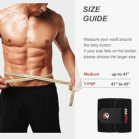 Viyafit Waist Trimmer Belt, Premium Waist Trainer for Women & Men Weight Loss Red