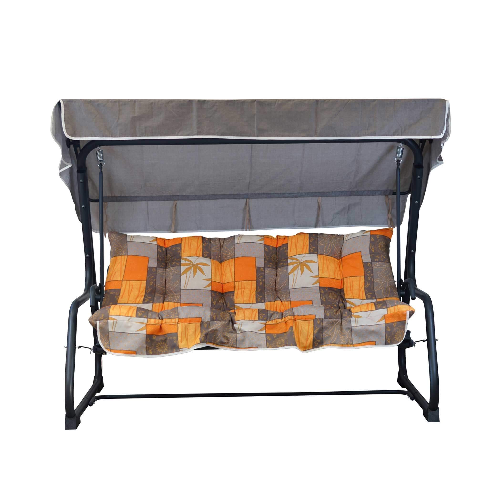 Cuscini Per Dondolo 4 Posti Sfoderabili - Con Tettuccio, Made In Italy, Per Esterni